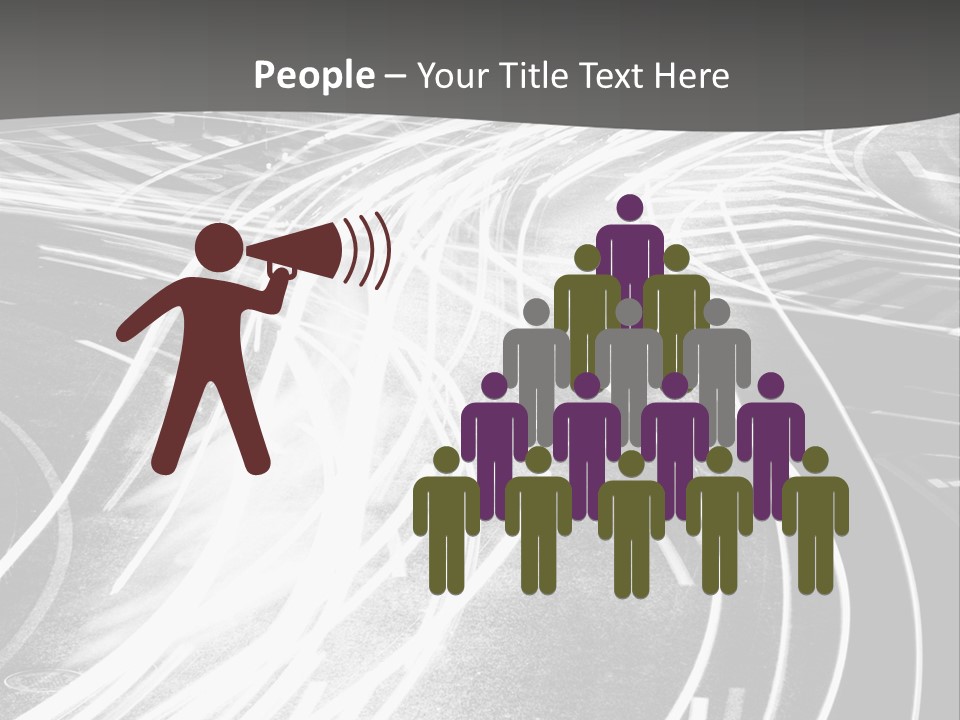 A Black And White Photo Of A City Street PowerPoint Template