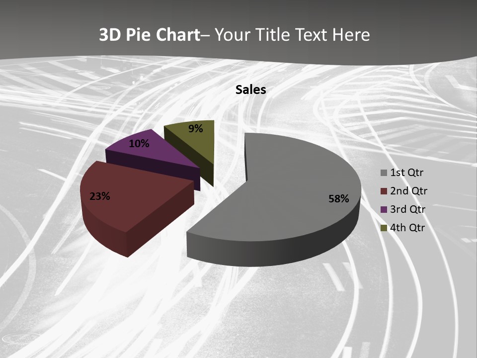 A Black And White Photo Of A City Street PowerPoint Template