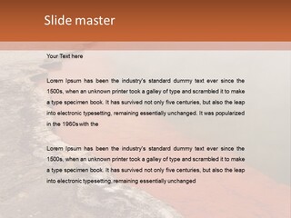 A Large Body Of Water With Steam Coming Out Of It PowerPoint Template