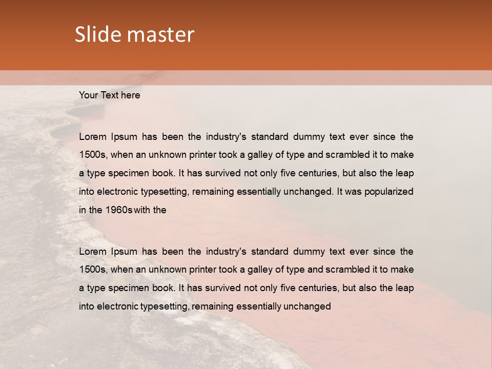 A Large Body Of Water With Steam Coming Out Of It PowerPoint Template