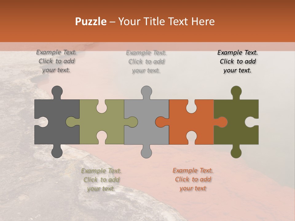 A Large Body Of Water With Steam Coming Out Of It PowerPoint Template