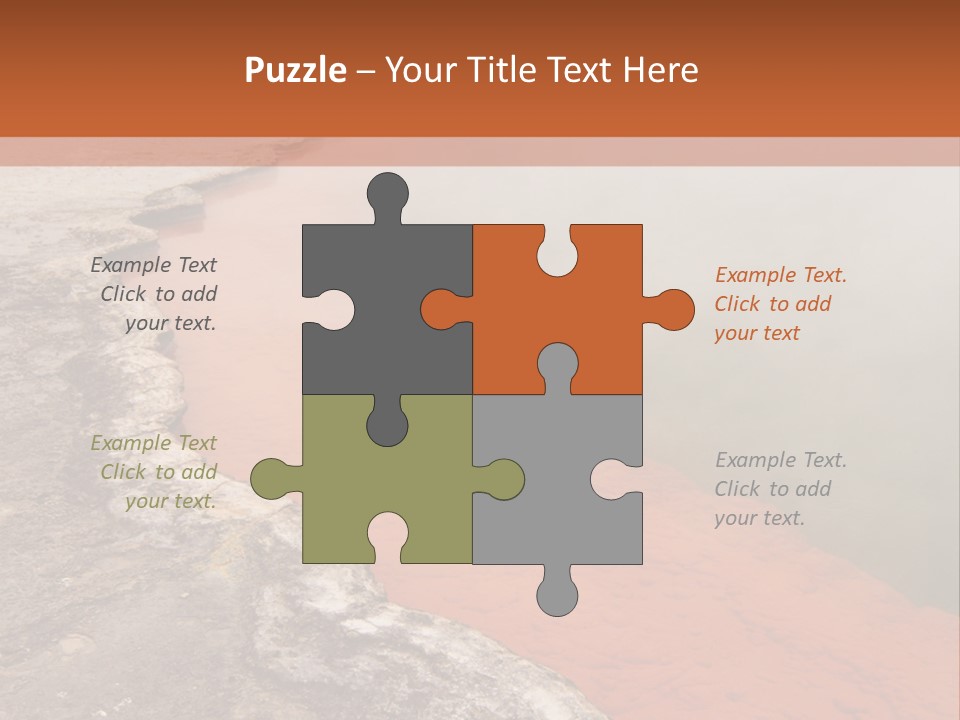 A Large Body Of Water With Steam Coming Out Of It PowerPoint Template