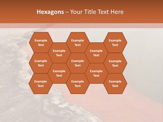 A Large Body Of Water With Steam Coming Out Of It PowerPoint Template