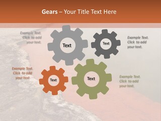 A Large Body Of Water With Steam Coming Out Of It PowerPoint Template