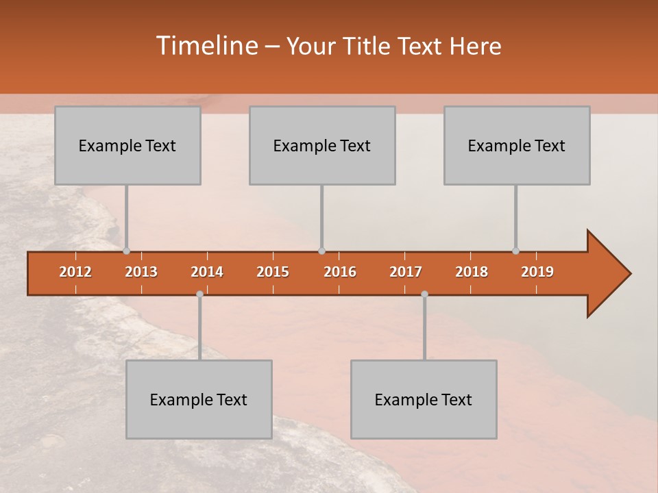 A Large Body Of Water With Steam Coming Out Of It PowerPoint Template