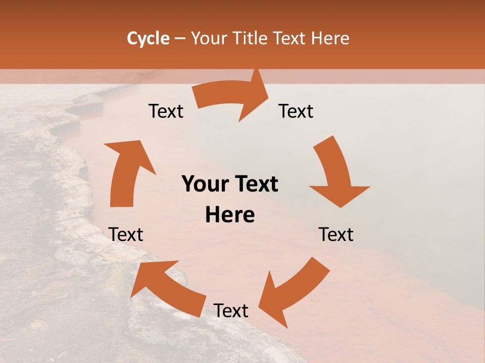A Large Body Of Water With Steam Coming Out Of It PowerPoint Template