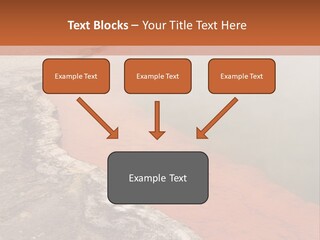A Large Body Of Water With Steam Coming Out Of It PowerPoint Template