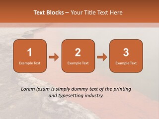 A Large Body Of Water With Steam Coming Out Of It PowerPoint Template
