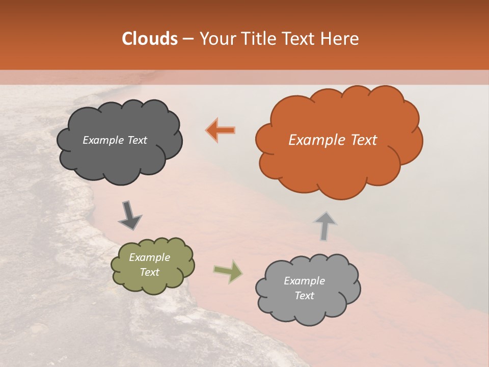 A Large Body Of Water With Steam Coming Out Of It PowerPoint Template