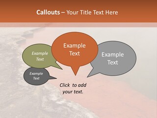 A Large Body Of Water With Steam Coming Out Of It PowerPoint Template