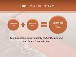 A Large Body Of Water With Steam Coming Out Of It PowerPoint Template
