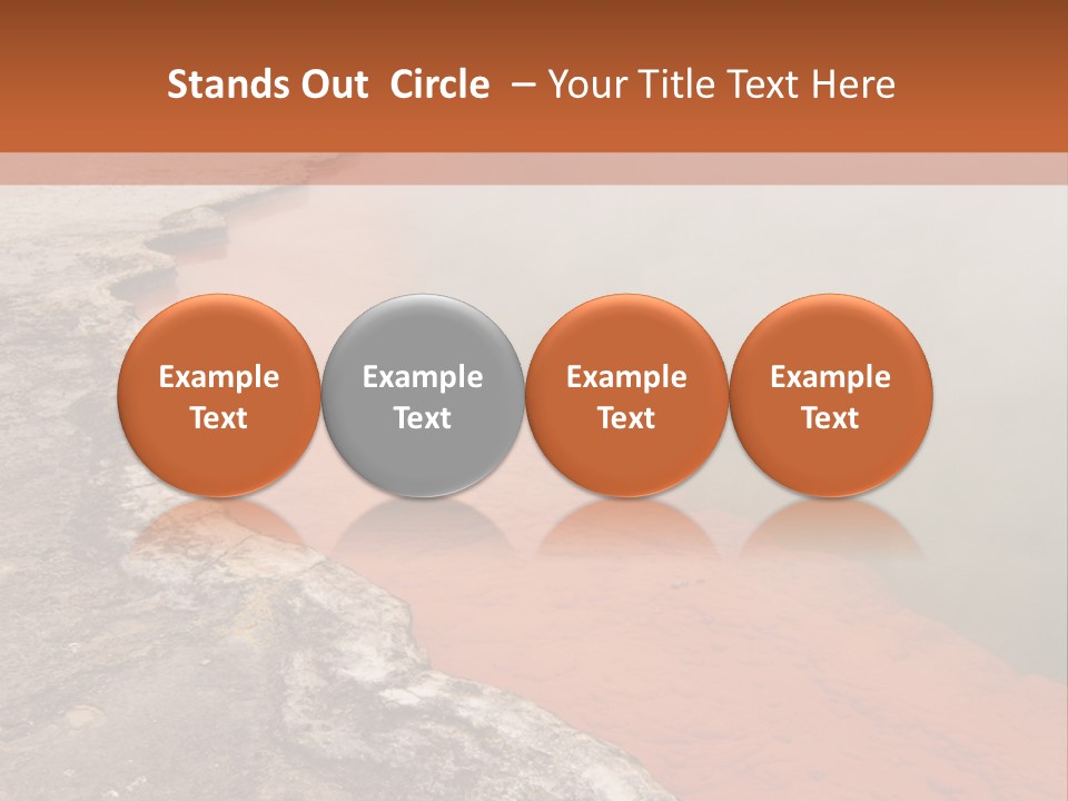A Large Body Of Water With Steam Coming Out Of It PowerPoint Template