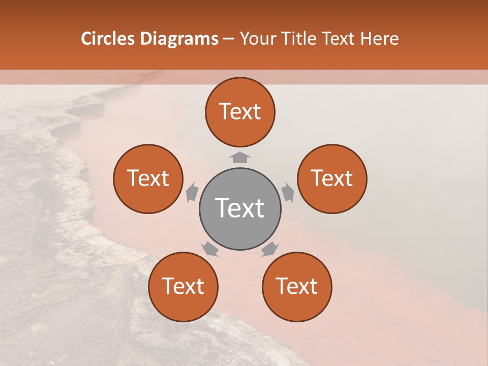 A Large Body Of Water With Steam Coming Out Of It PowerPoint Template