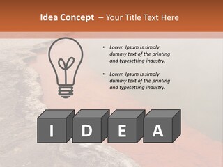 A Large Body Of Water With Steam Coming Out Of It PowerPoint Template
