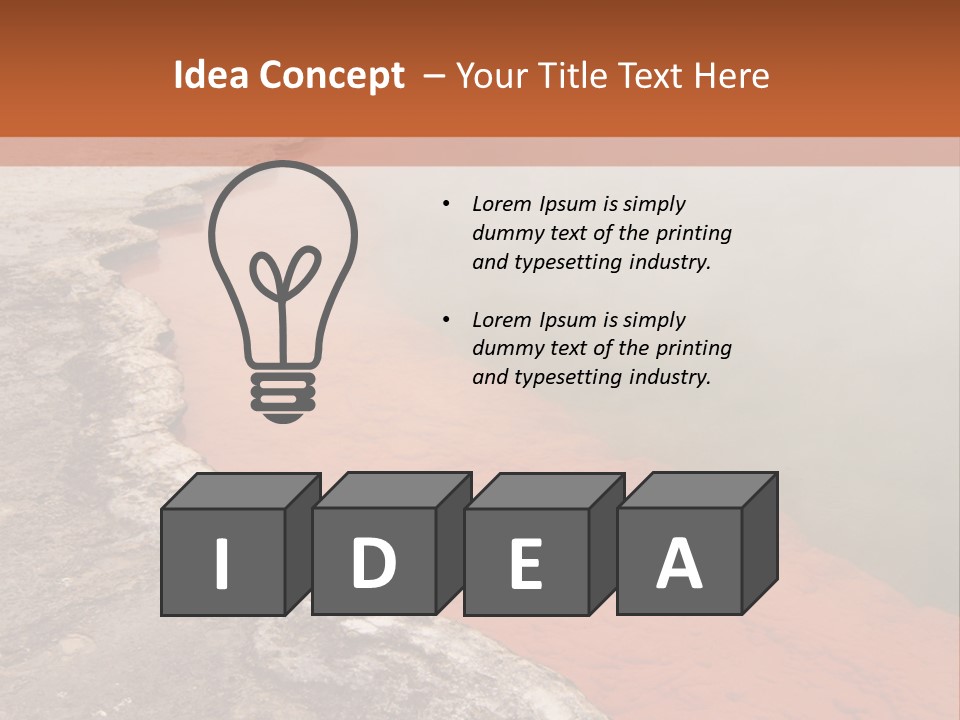 A Large Body Of Water With Steam Coming Out Of It PowerPoint Template