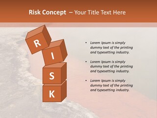 A Large Body Of Water With Steam Coming Out Of It PowerPoint Template