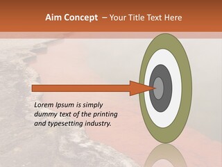 A Large Body Of Water With Steam Coming Out Of It PowerPoint Template