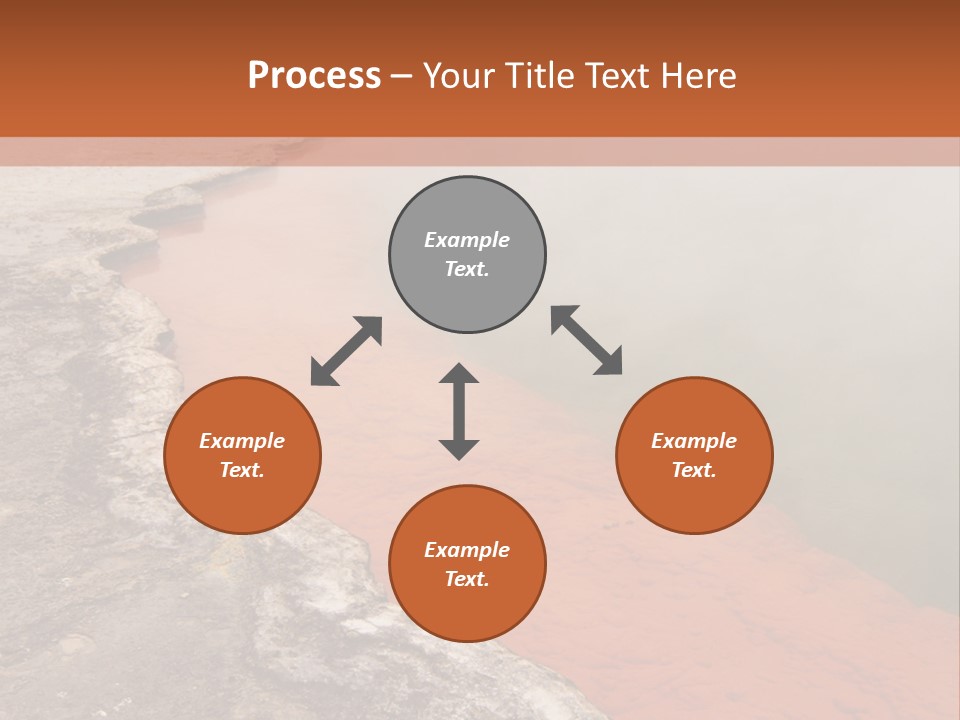 A Large Body Of Water With Steam Coming Out Of It PowerPoint Template