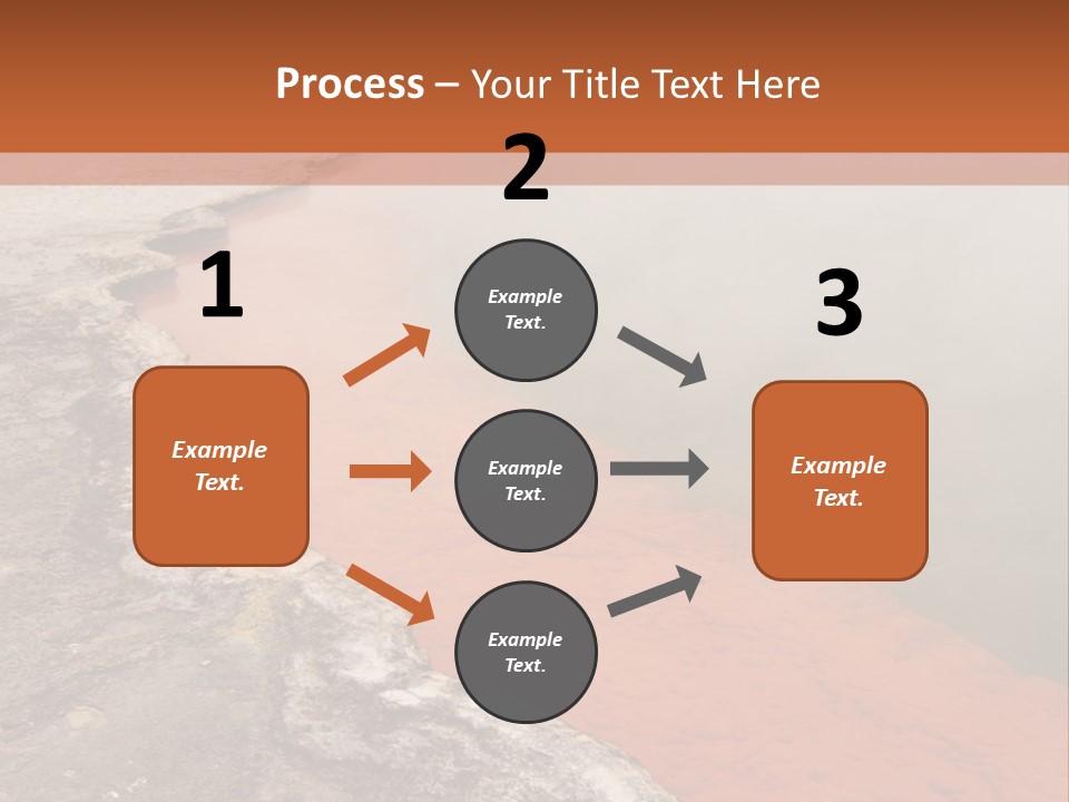 A Large Body Of Water With Steam Coming Out Of It PowerPoint Template