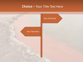 A Large Body Of Water With Steam Coming Out Of It PowerPoint Template