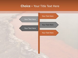 A Large Body Of Water With Steam Coming Out Of It PowerPoint Template