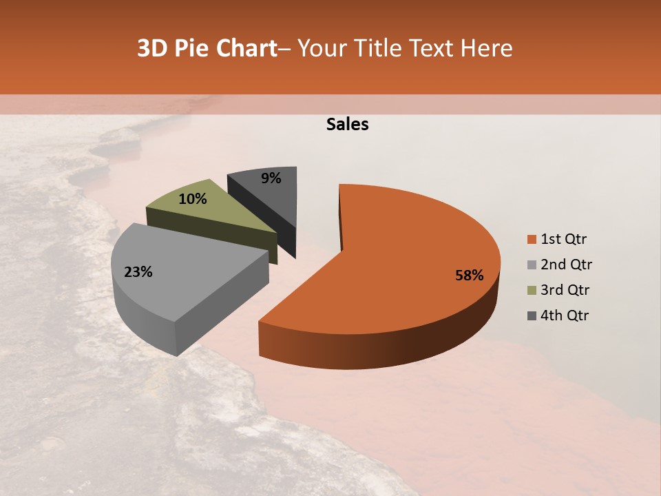 A Large Body Of Water With Steam Coming Out Of It PowerPoint Template