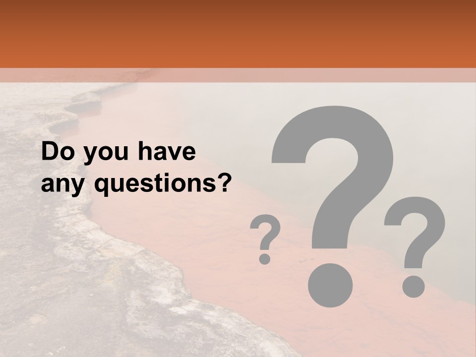 A Large Body Of Water With Steam Coming Out Of It PowerPoint Template