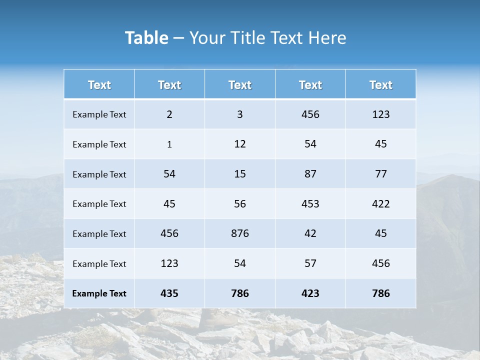 A Man With A Backpack On Top Of A Mountain PowerPoint Template