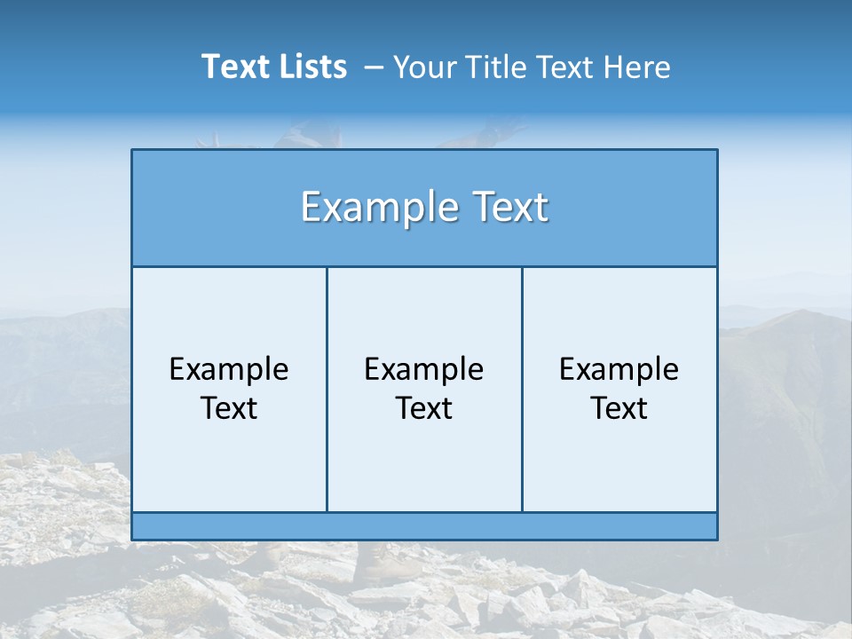 A Man With A Backpack On Top Of A Mountain PowerPoint Template