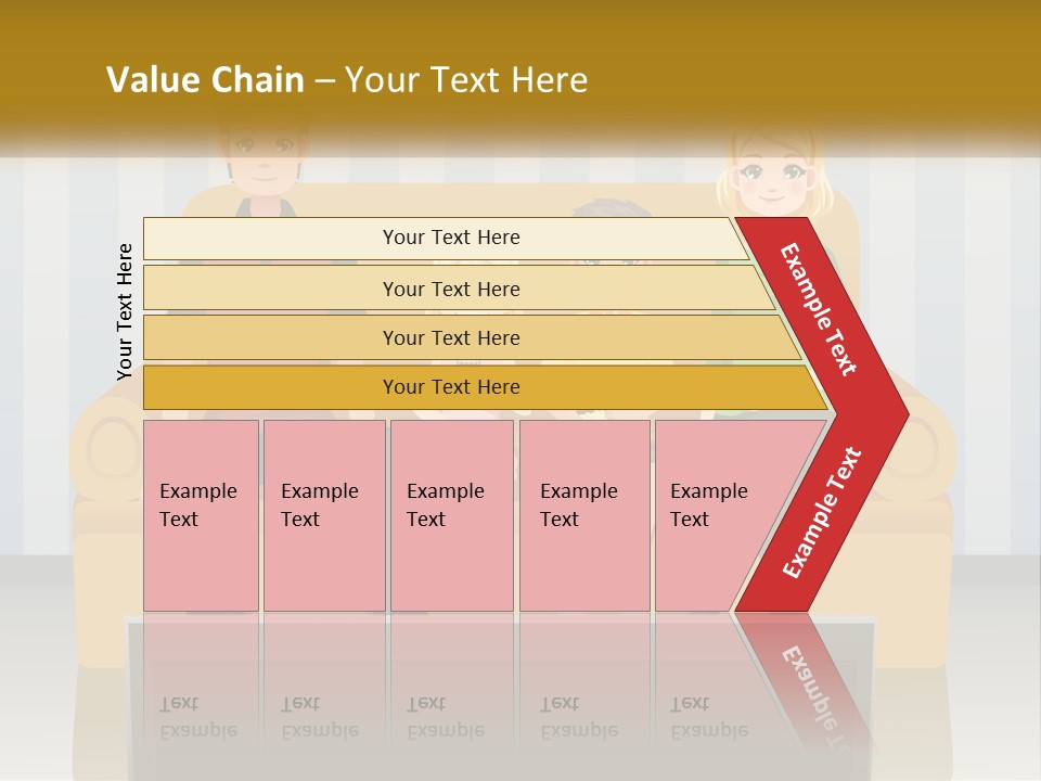 A Family Sitting On A Couch In A Living Room PowerPoint Template