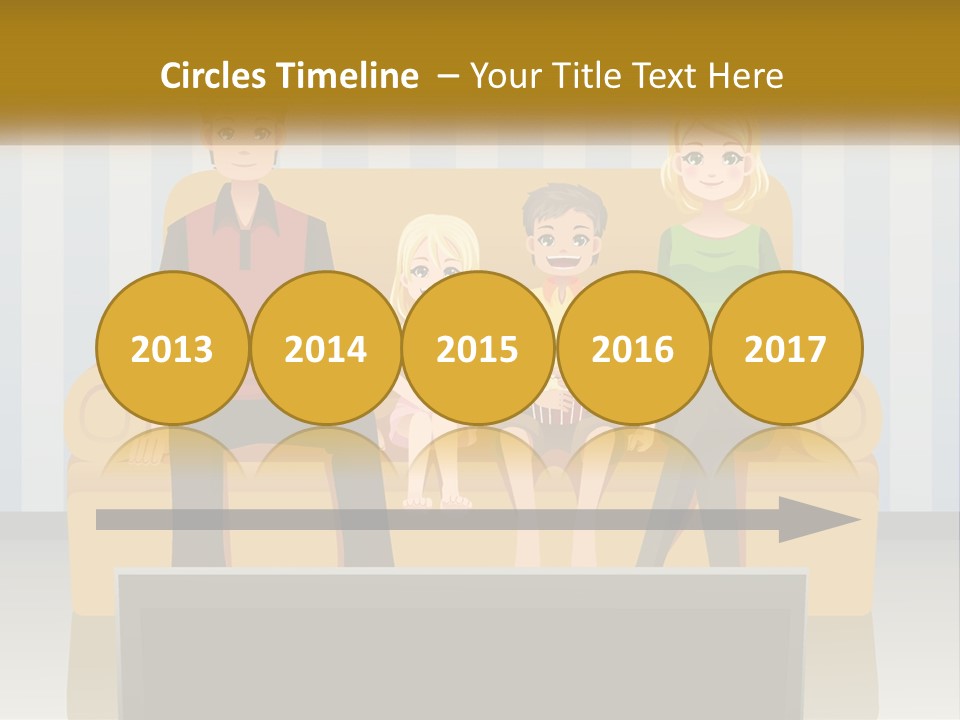 A Family Sitting On A Couch In A Living Room PowerPoint Template