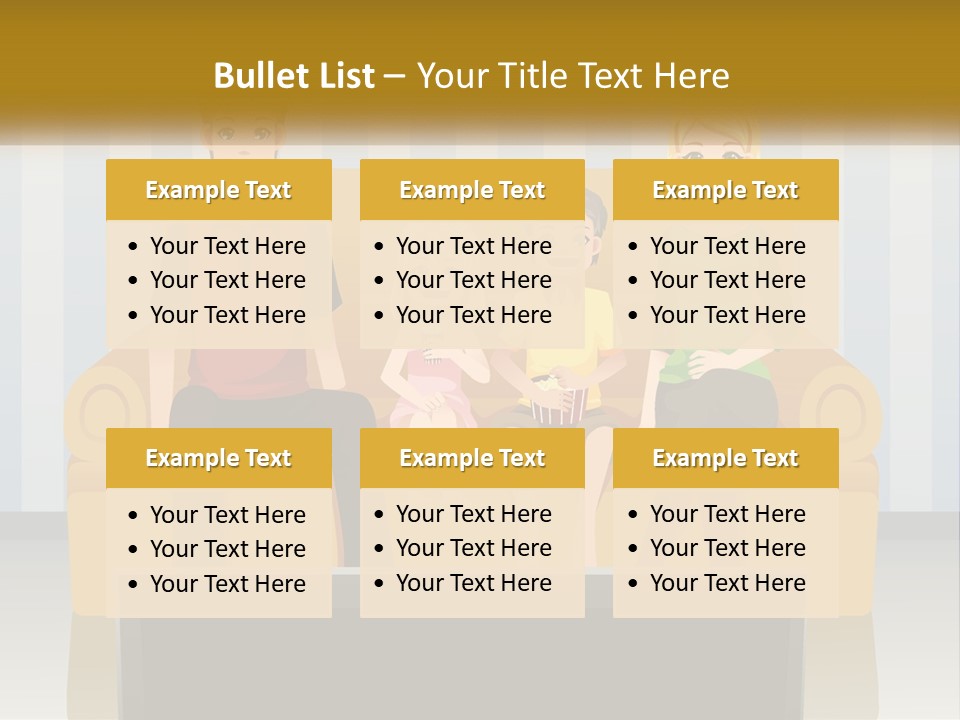 A Family Sitting On A Couch In A Living Room PowerPoint Template