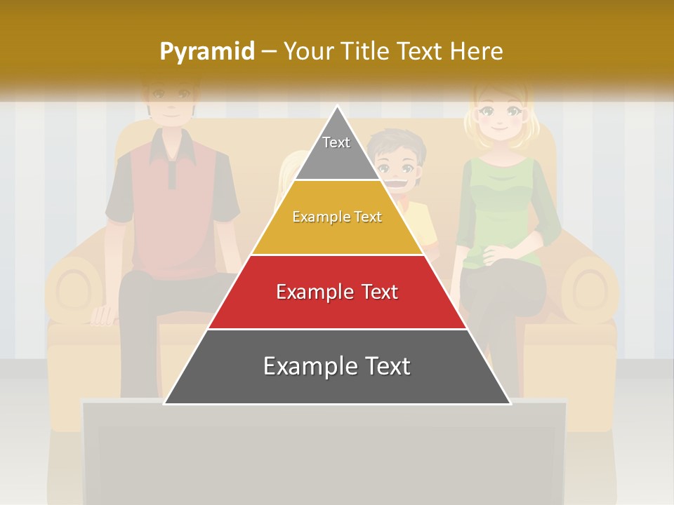 A Family Sitting On A Couch In A Living Room PowerPoint Template