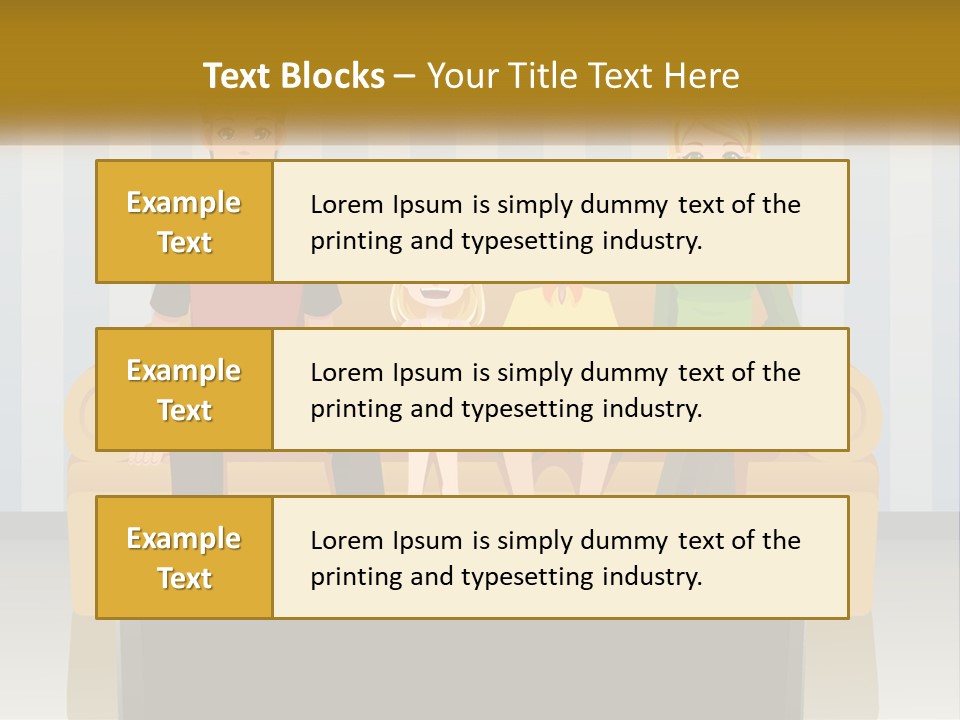 A Family Sitting On A Couch In A Living Room PowerPoint Template