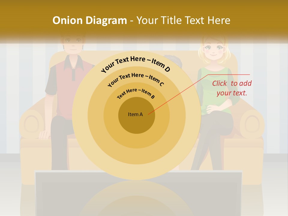 A Family Sitting On A Couch In A Living Room PowerPoint Template