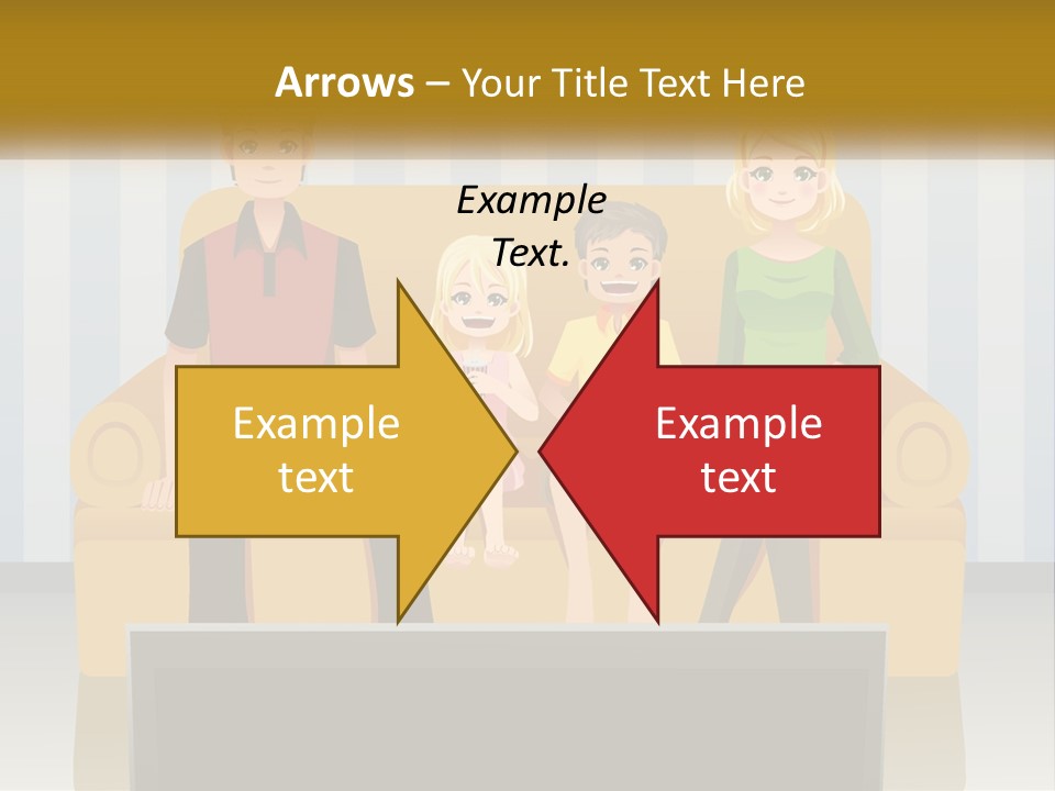 A Family Sitting On A Couch In A Living Room PowerPoint Template