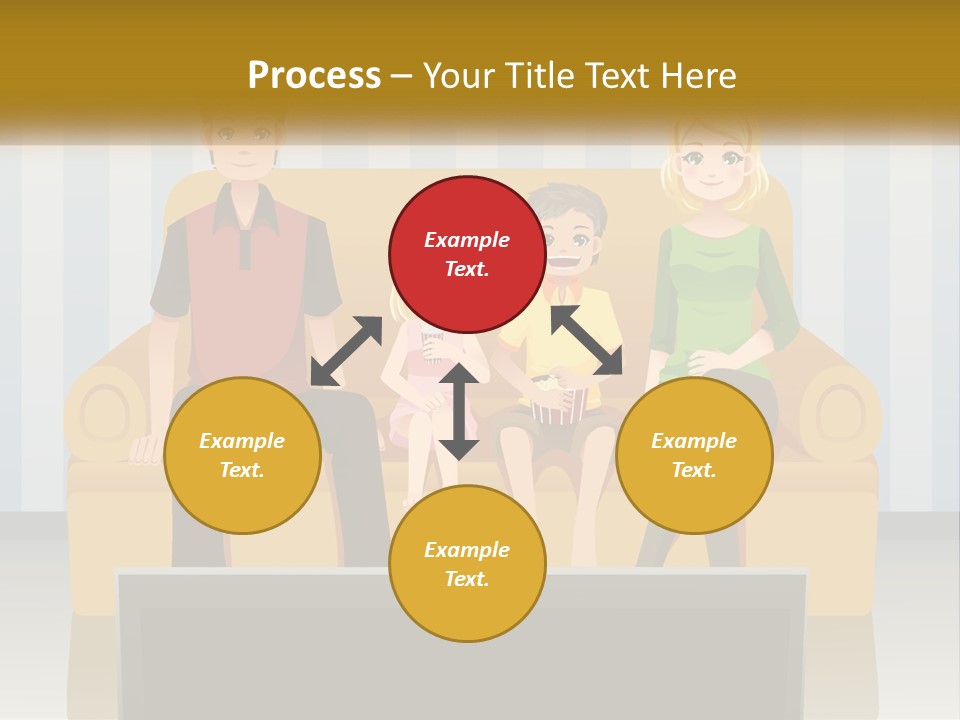 A Family Sitting On A Couch In A Living Room PowerPoint Template