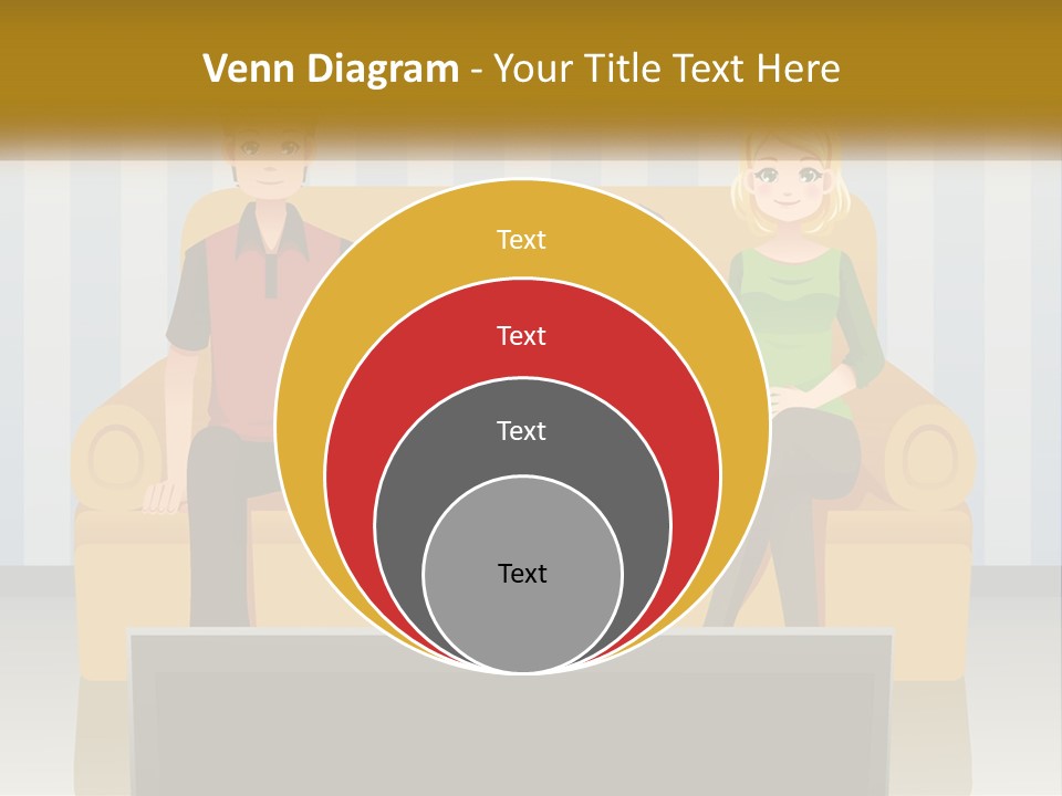 A Family Sitting On A Couch In A Living Room PowerPoint Template