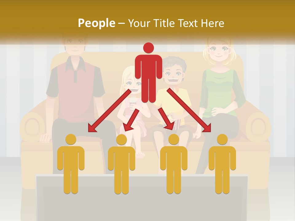 A Family Sitting On A Couch In A Living Room PowerPoint Template