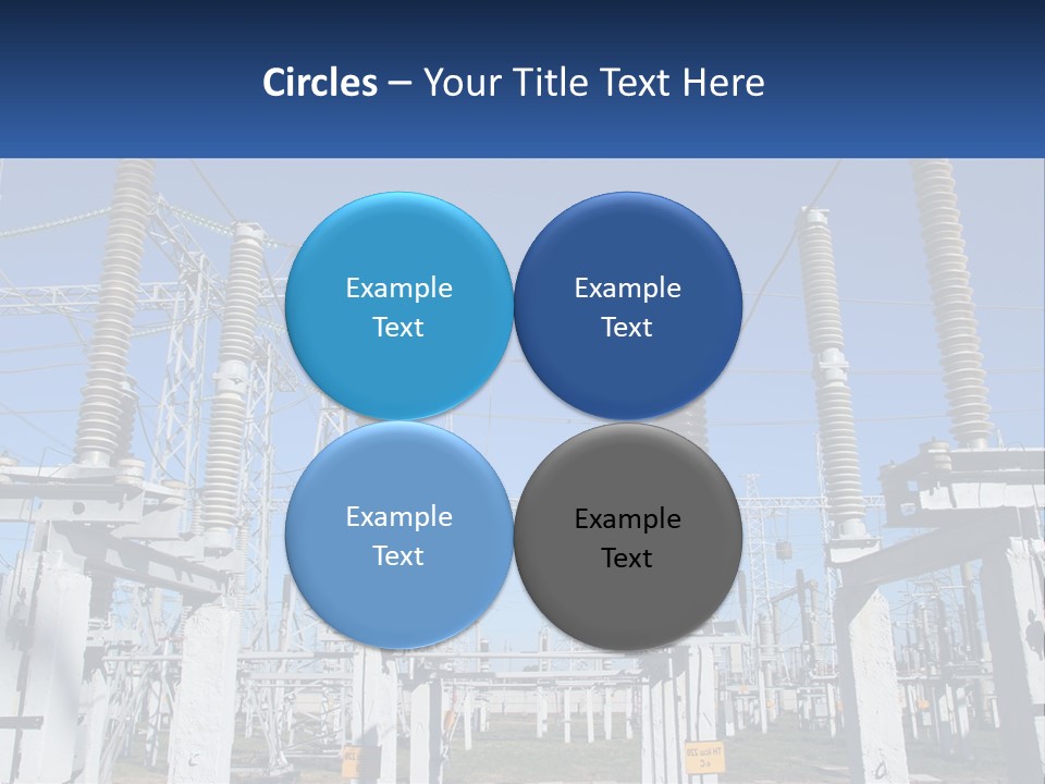 Power Lines With Power Lines In The Background PowerPoint Template