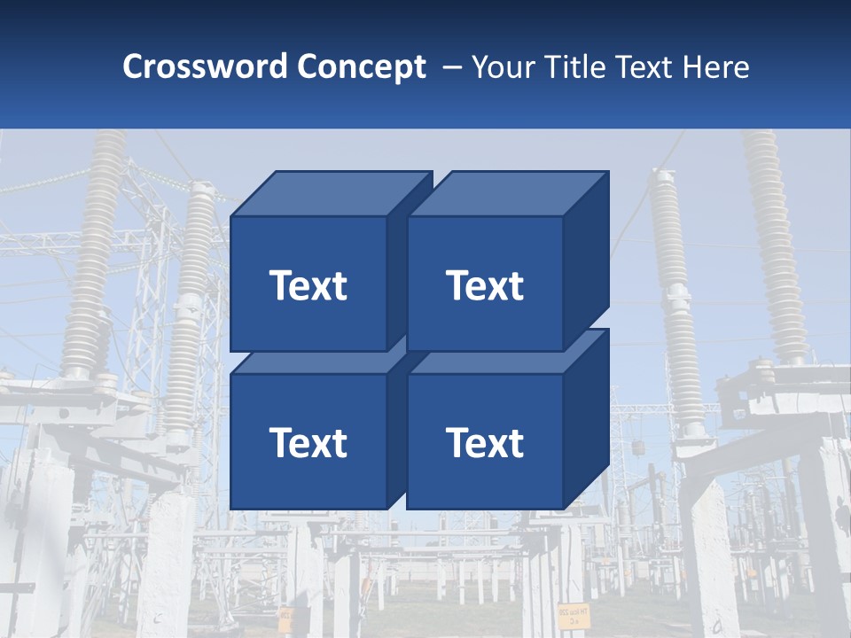 Power Lines With Power Lines In The Background PowerPoint Template