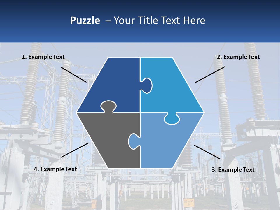 Power Lines With Power Lines In The Background PowerPoint Template