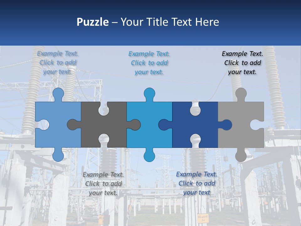 Power Lines With Power Lines In The Background PowerPoint Template