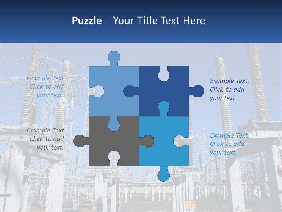 Power Lines With Power Lines In The Background PowerPoint Template