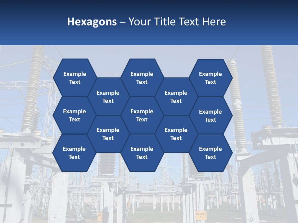 Power Lines With Power Lines In The Background PowerPoint Template