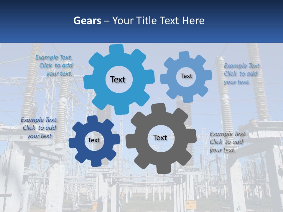 Power Lines With Power Lines In The Background PowerPoint Template