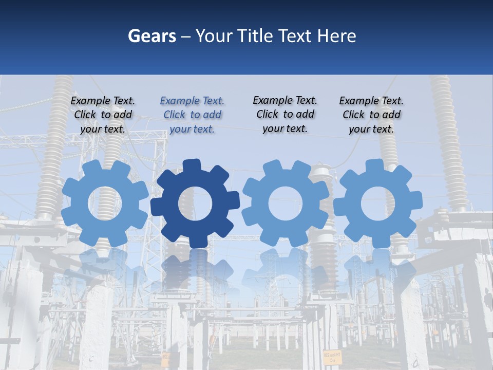 Power Lines With Power Lines In The Background PowerPoint Template