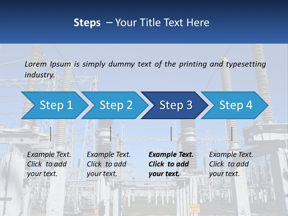 Power Lines With Power Lines In The Background PowerPoint Template