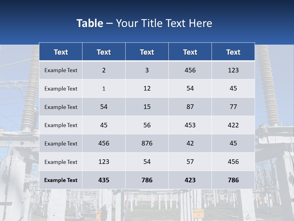 Power Lines With Power Lines In The Background PowerPoint Template