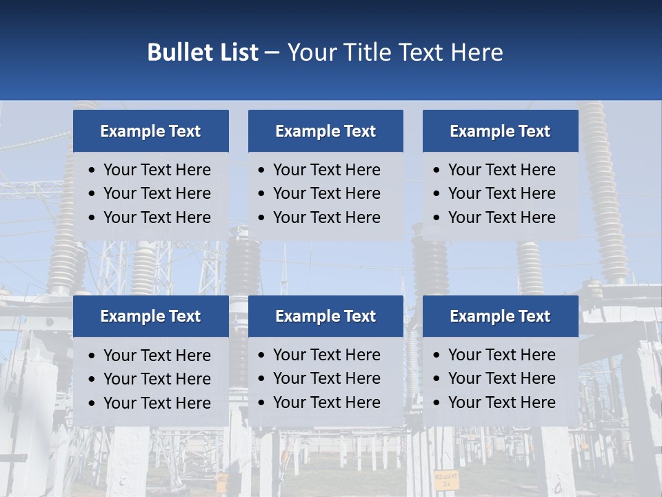 Power Lines With Power Lines In The Background PowerPoint Template